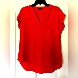 Red Flowy Blouse (Francesca’s) Size Small